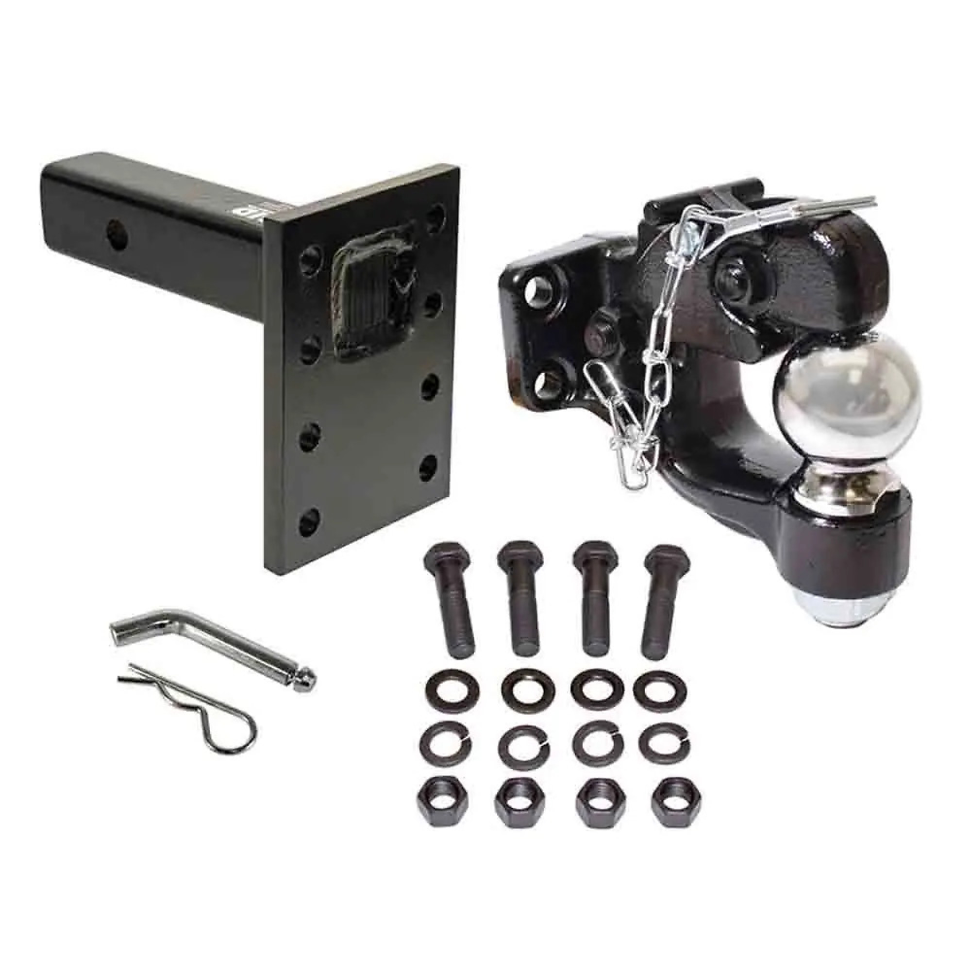 Rigid Hitch Combo Pintle Kit — 2in. Receiver, 2-5/16in. Ball, Tethered Pin, 15,000 Lb. Capacity, Model# BH-10055-8KIT